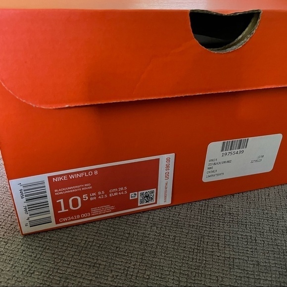 NWT Nike Winflo 8 Running Sneakers Black Red CW3419-003 - Picture 5 of 5